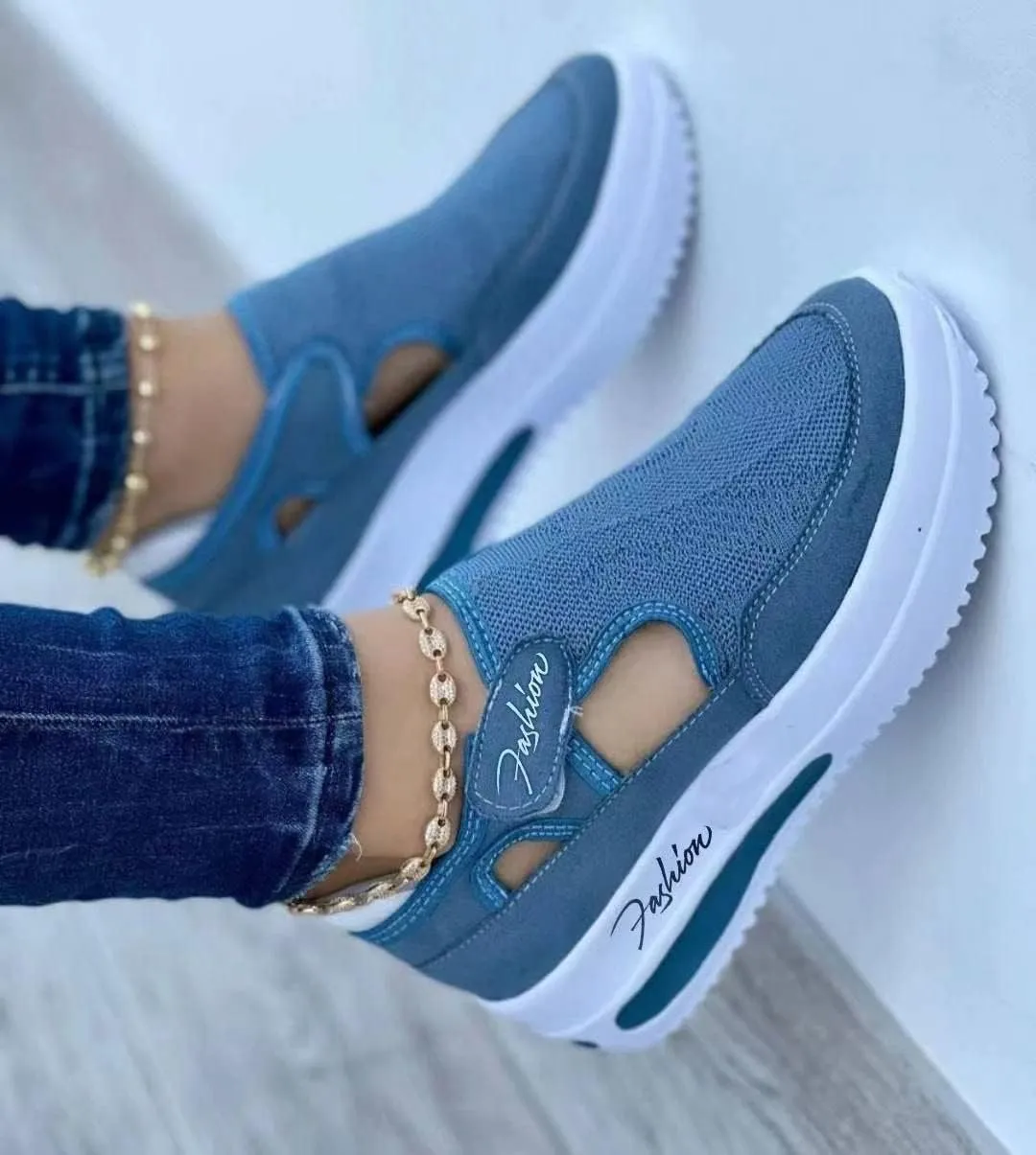 Ladmiple Womens Shoes Dressy Casual Loafers Fashion Sneaker Slip On Comfortable Non Slip Platform Walking Canvas Shoes