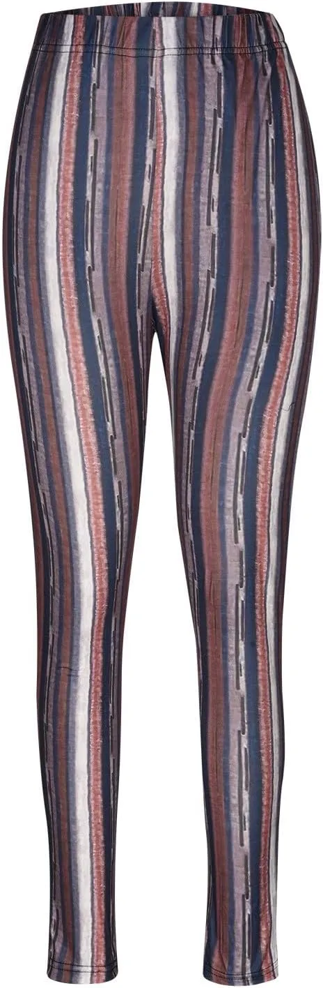 LAWOR Womens Fleece Leggings Denim Printed Casual Boot Leggings Warm High Waisted Fall Winter Pants Trendy Tight Pants