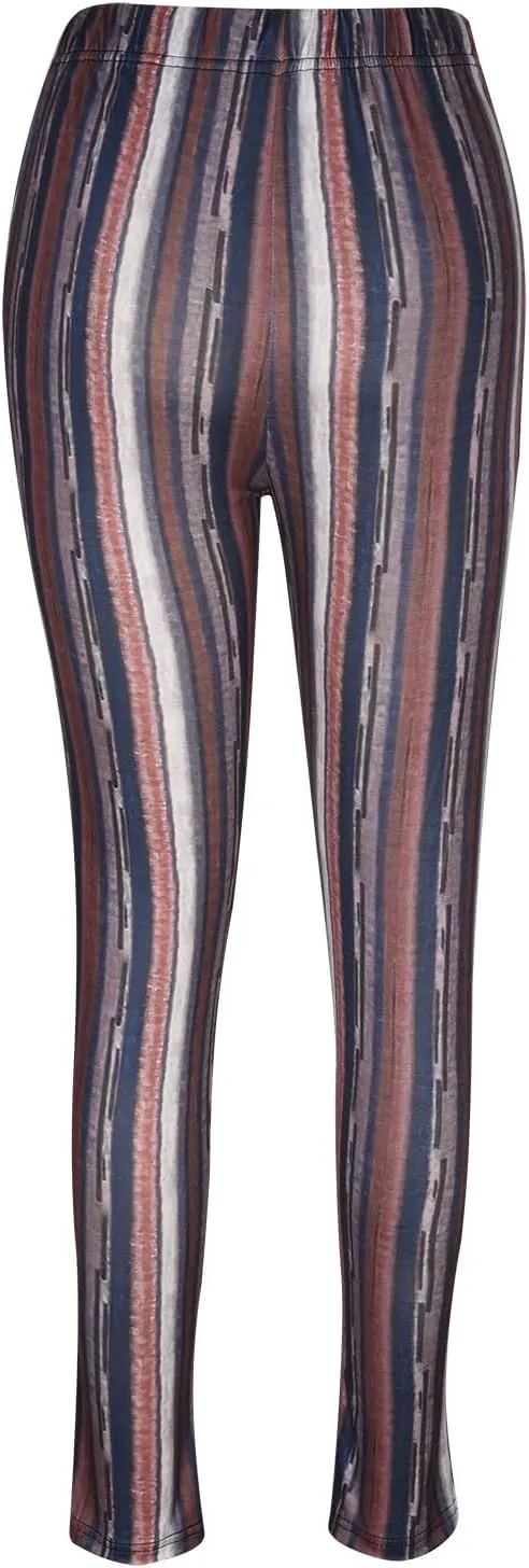 LAWOR Womens Fleece Leggings Denim Printed Casual Boot Leggings Warm High Waisted Fall Winter Pants Trendy Tight Pants