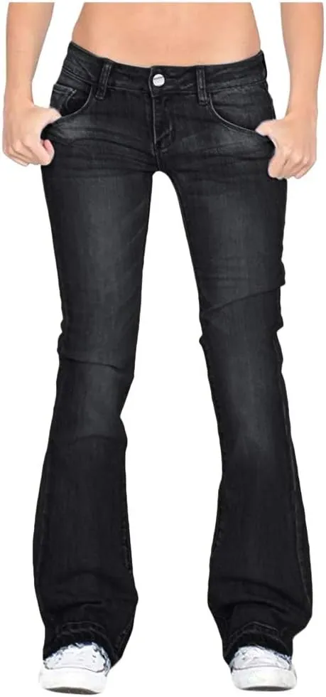 LCMTWX Trendy Jeans for Women 2024 Bib Washed Overalls Rompers Ripped Women's Denim Women's Jeans Flare Stretch