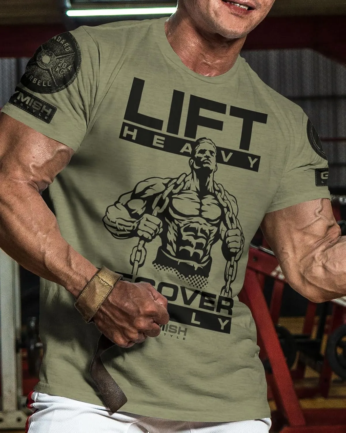 Lift Heavy Recover Fully T-Shirts for Workout, Funny Gym Shirt for Men