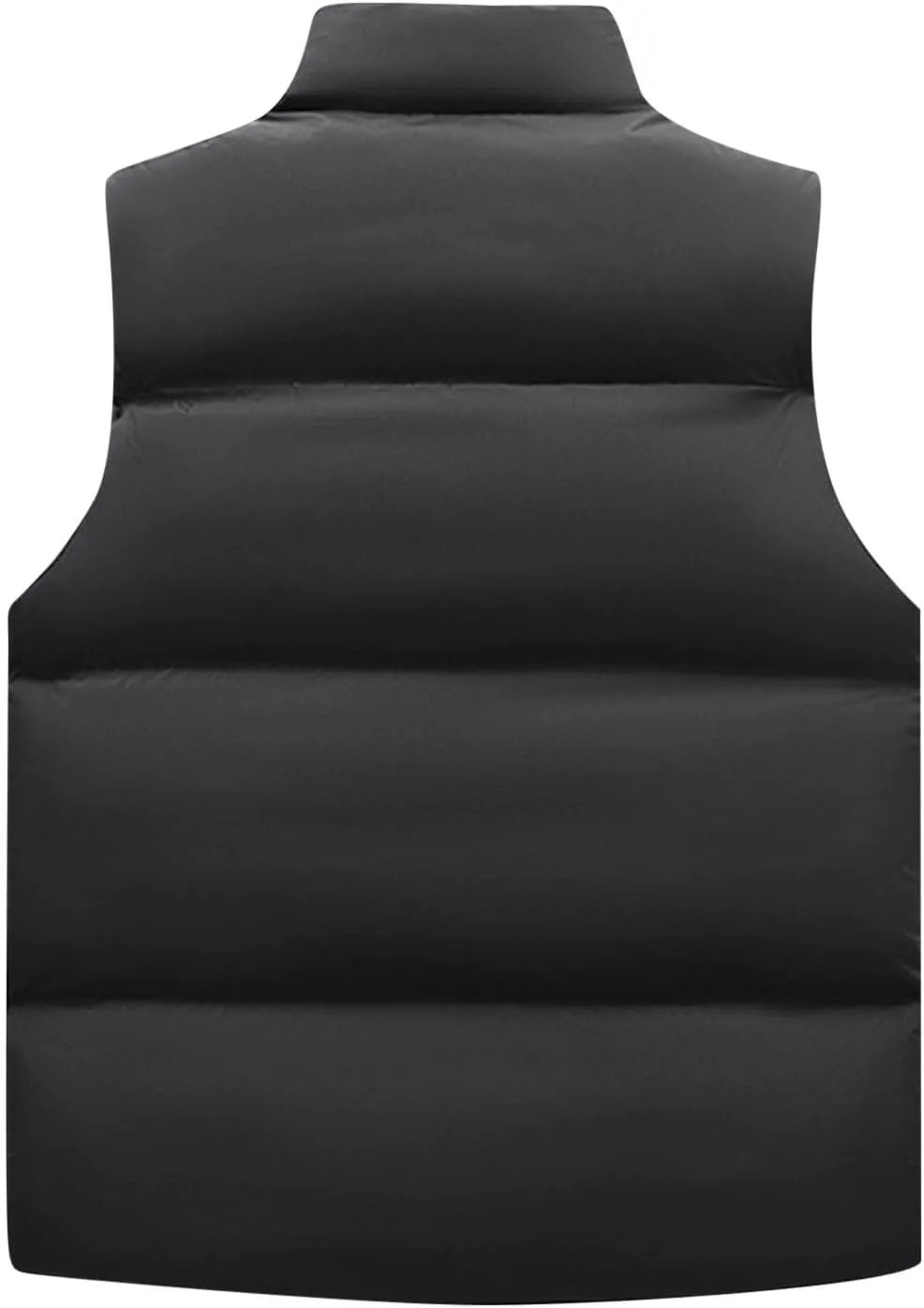 Lightweight Puffer Vest Men Sleeveless Winter Coat Stand Collar Vest Zip Up Down Vest Big and Tall Puffer Vest