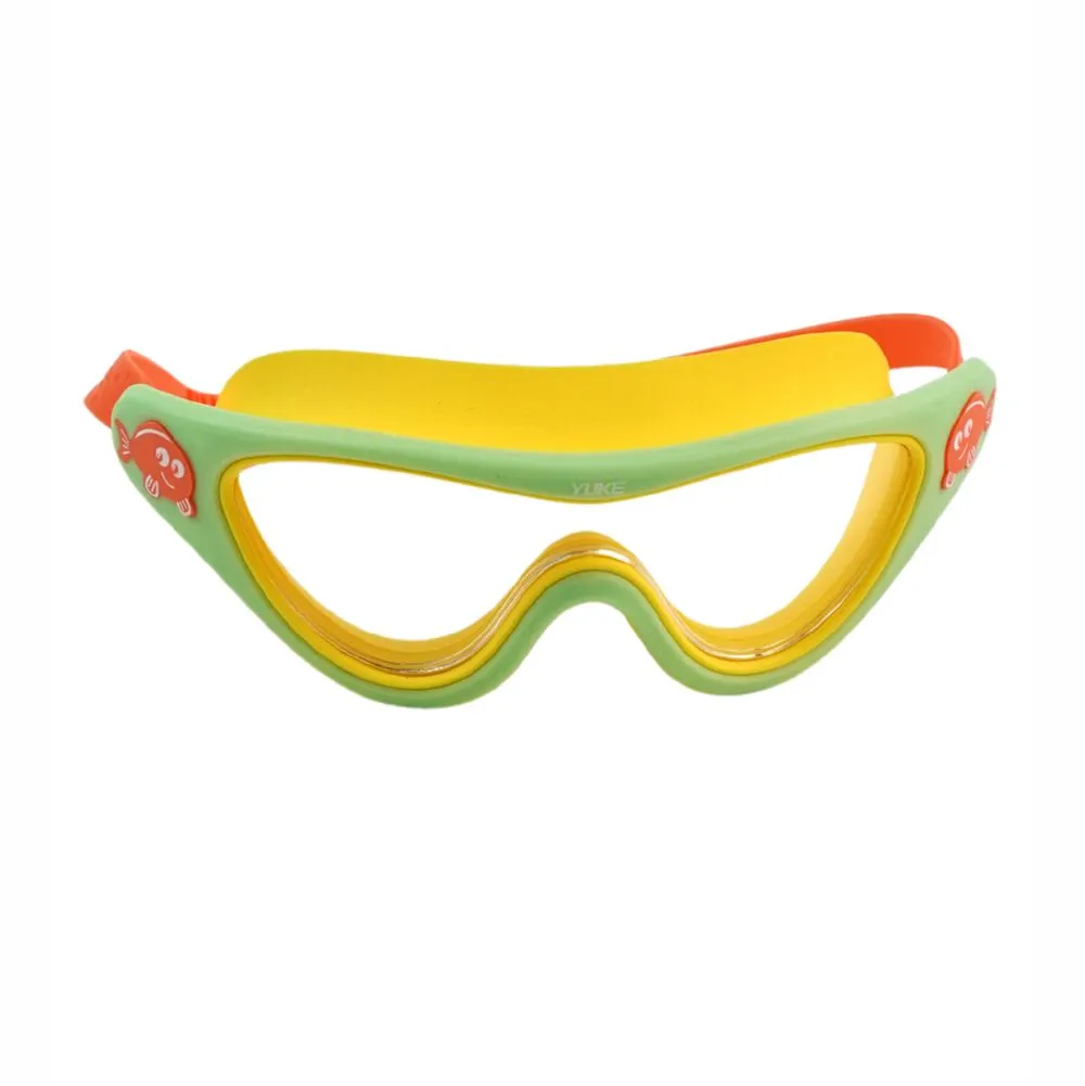 Little Surprise Box , Side Fish Pastel Lemon Green & Yellow Anti Fog UV Protection Leakproof Design Swim Goggles for Kids, 4yrs  - 10yrs
