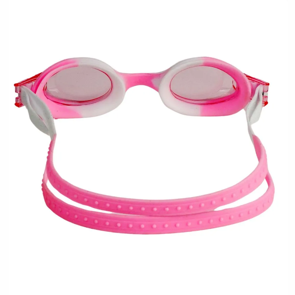 Little Surprise Box ,Tie Dye White with Pink Anti Fog UV Protection Leakproof Design Swim Goggles for Kids, 1yr - 4yrs