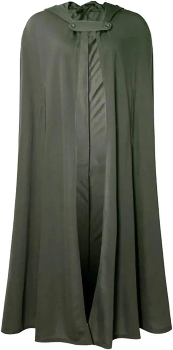 Long Hooded Cloak for Women Winter Jackets Wool Blend Pea Coats Split Fork Outerwear Long Poncho Cape Coat