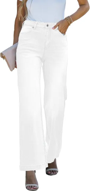 luvamia Wide Leg Jeans for Women Distressed Baggy High Waisted 90s Jeans Stretchy Denim Pants Trendy