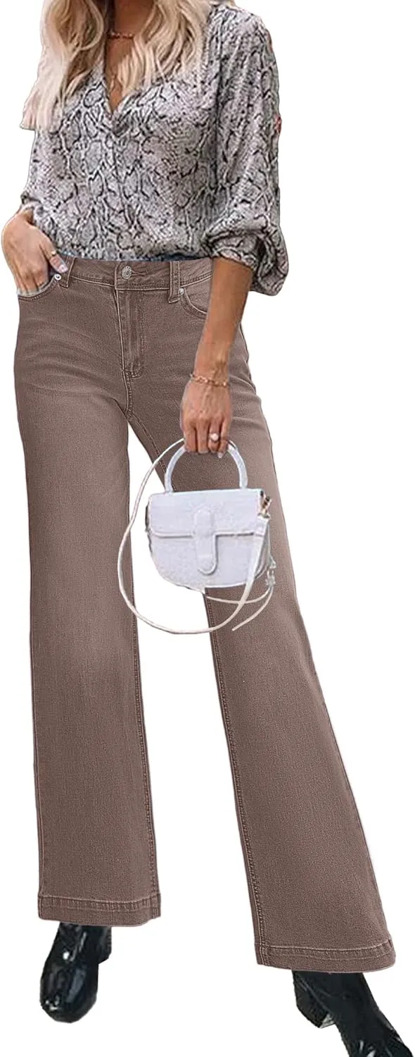luvamia Wide Leg Jeans for Women Distressed Baggy High Waisted 90s Jeans Stretchy Denim Pants Trendy