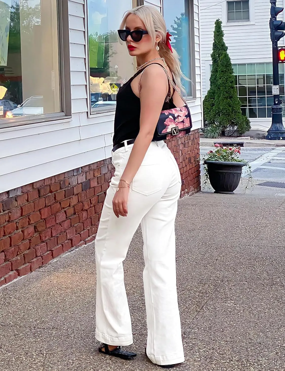 luvamia Wide Leg Jeans for Women Distressed Baggy High Waisted 90s Jeans Stretchy Denim Pants Trendy