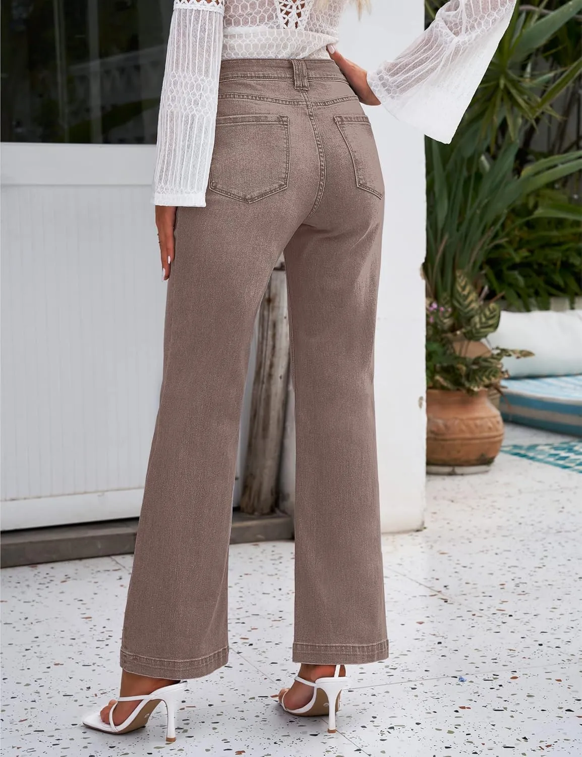 luvamia Wide Leg Jeans for Women Distressed Baggy High Waisted 90s Jeans Stretchy Denim Pants Trendy