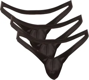 Maiyifu-GJ Men's Elastic Jockstraps Hollow Bikini Briefs Sexy Low Rise T-Back Thong G-Strings Bulge Pouch Underwear