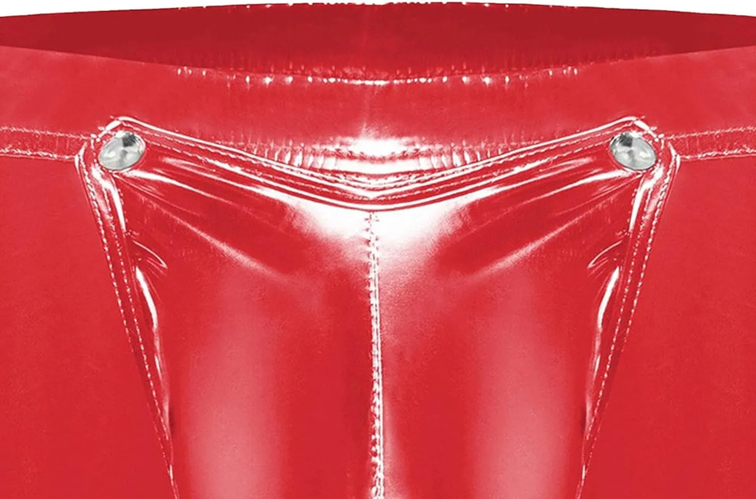 Maiyifu-GJ Men's Faux Leather Boxer Briefs Low Rise Sexy Underwear with Pouch Leather Underpants Shorts for Club Party