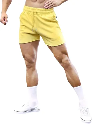 MECH-ENG Men's 5" Running Athletic Shorts,Lightweight Cotton Shorts,Workout Gym Bodybuilding Shorts
