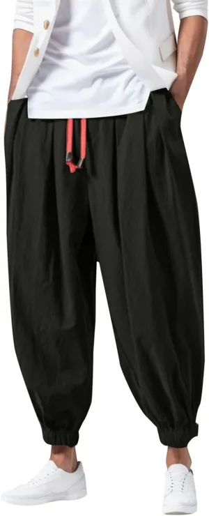 Men Cargo Combat Work Pant Workout Running Gym Jogger Vintage Comfort Sweatpant Cuffed Lounge Pants