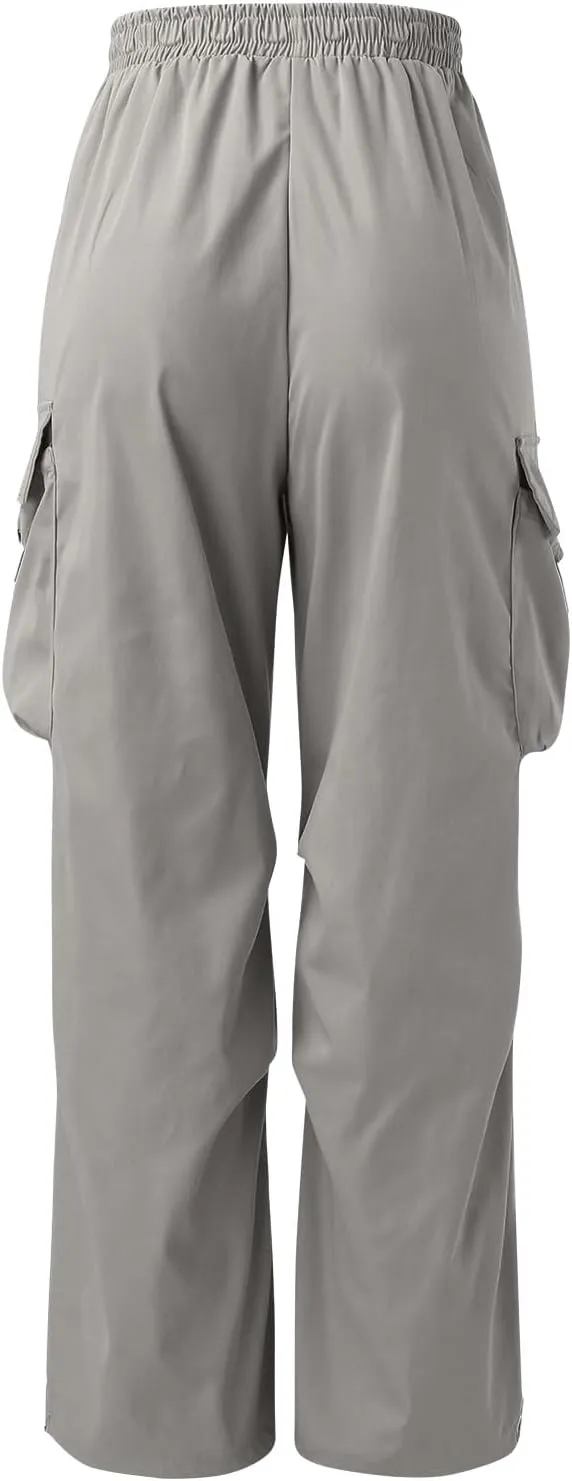 Men Cargo Pants Stretch Casual Joggers Elastic Waist Drawstring Combat Work Pants Multi Pockets