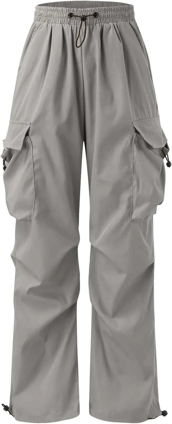 Men Cargo Pants Stretch Casual Joggers Elastic Waist Drawstring Combat Work Pants Multi Pockets