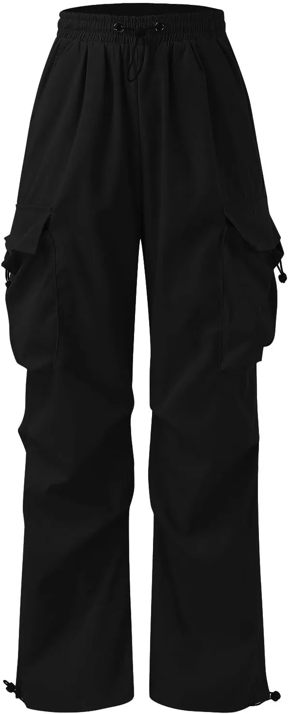 Men Cargo Pants Stretch Casual Joggers Elastic Waist Drawstring Combat Work Pants Multi Pockets