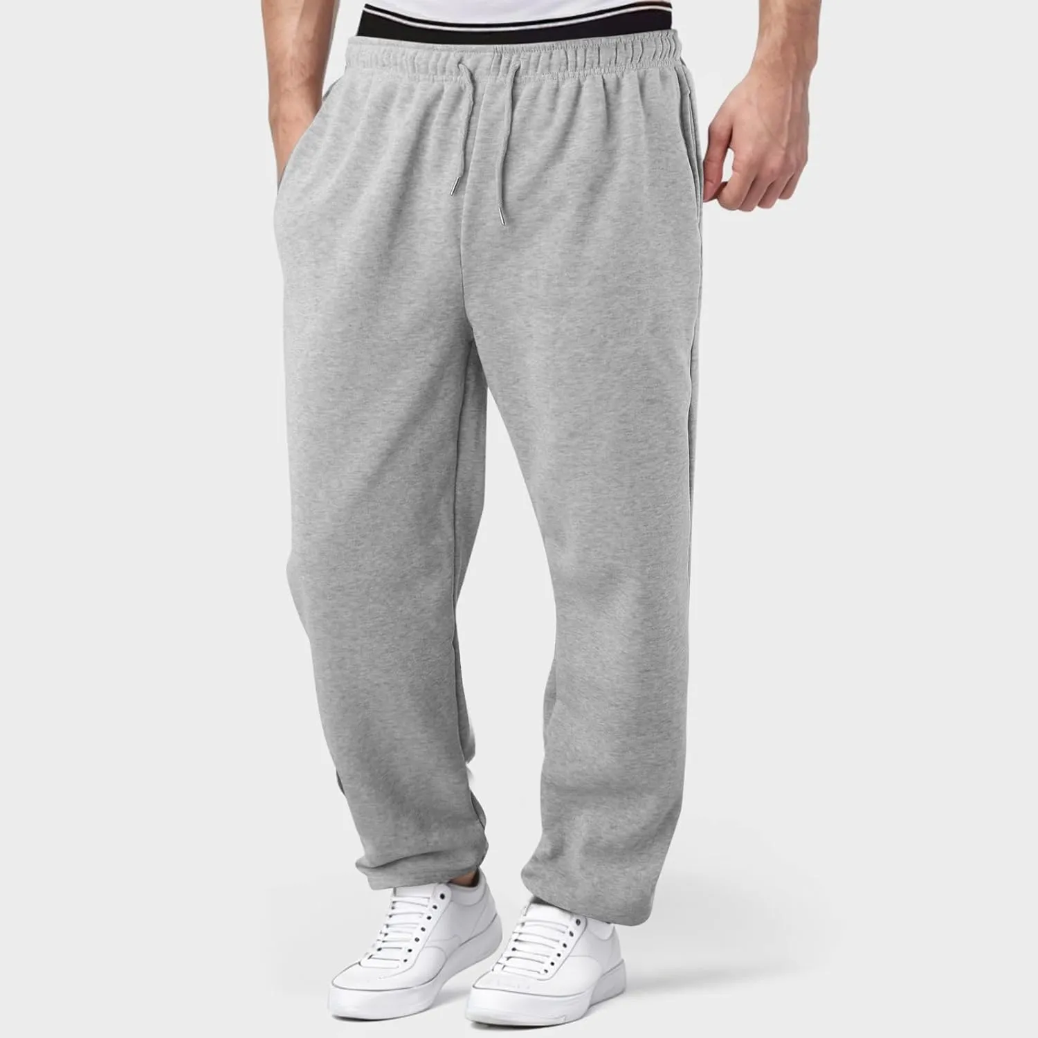 Men Joggers Comfort Fit Joggers Sweatpant with Pockets Running Gym Outdoor Sport Pull-On Pant Soft Jogging