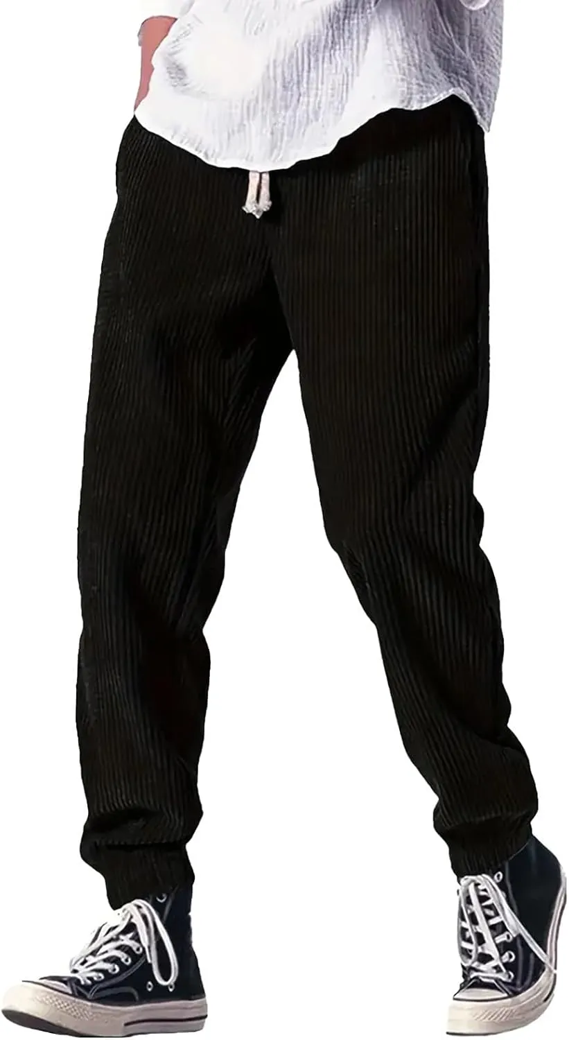 Men Joggers Comfort Fit Joggers Sweatpant with Pockets Running Gym Outdoor Sport Pull-On Pant Soft Jogging
