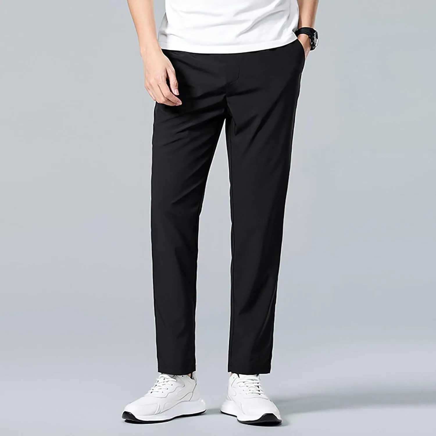 Men Joggers Loose Fit Joggers Sweat Pants with Pocket Sport Track Lounge Pant Comfortable Soft Jogging Bottoms