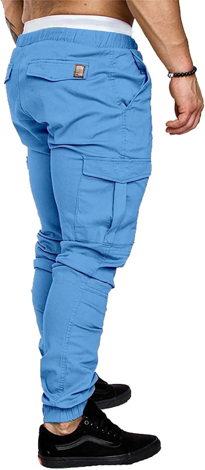Men Joggers Mens Fashion Joggers Sports Pants Casual Cotton Cargo Pants Gym Sweatpants Trousers Mens Casual Cotton