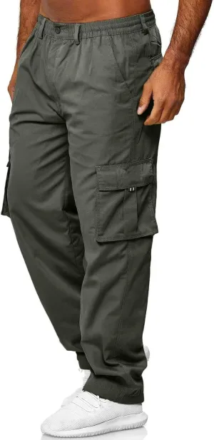 Men Jogging Bottoms Pants Casual Breathable Joggers Outdoor Sweatpants Elasticated Waist Cargo Pant