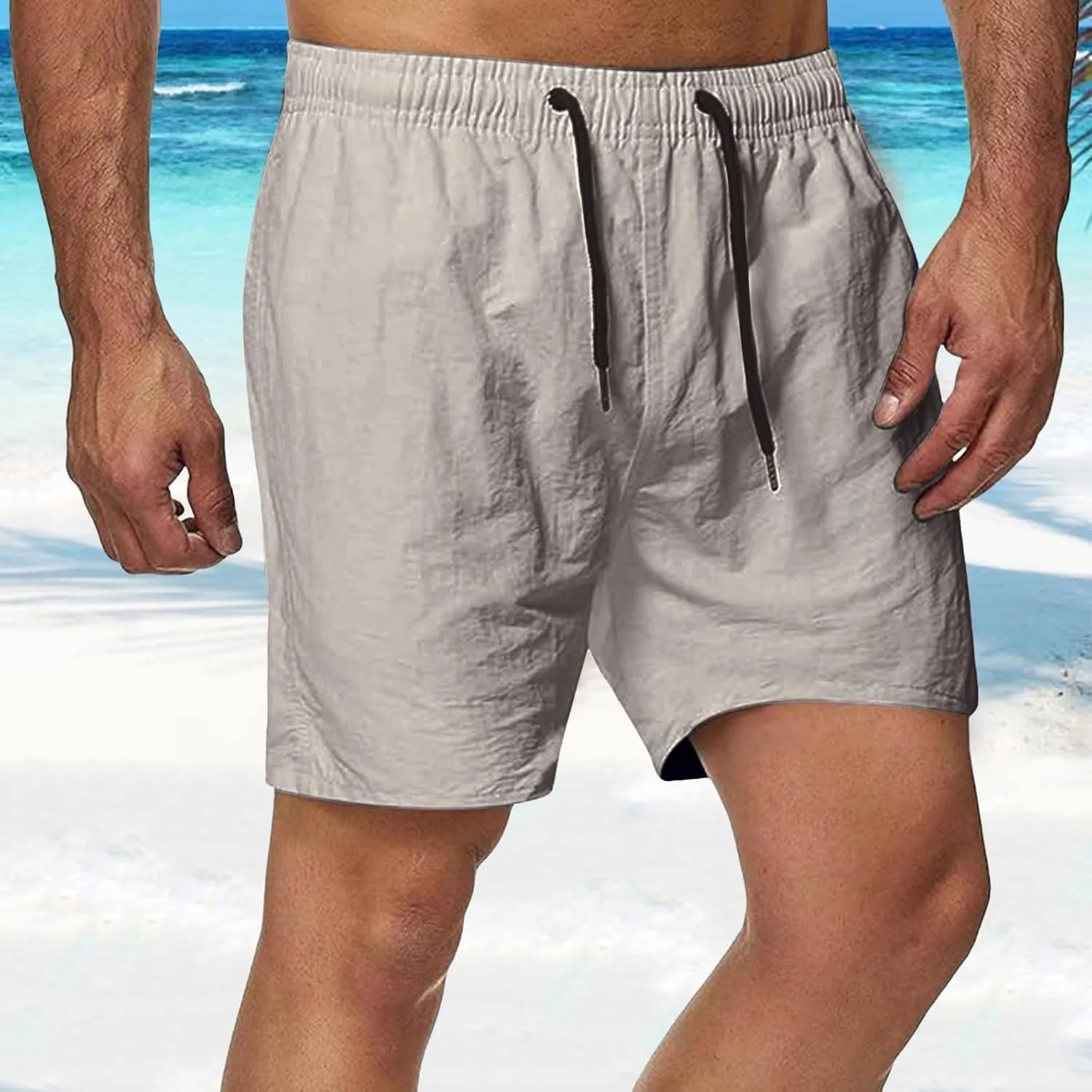 Men Pant Casual Soft Joggers Running Gym Outdoor Sports Sweatpant Open Hem Elastic Waist Combat Pant