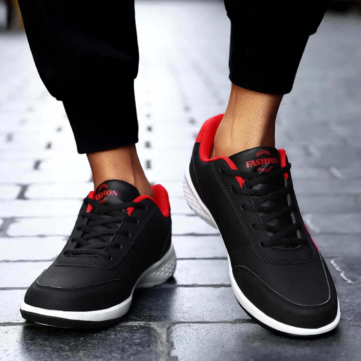 Men Wedge Heel Soft Sole Soft Sole Round Toe Breathable Running Western Shoes Sneaker Rack for Men Bedroom Shoes