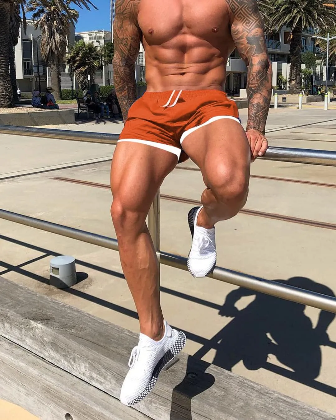 Men's 5 Inch Inseam Shorts Men Running Short Shorts with Liner Workout Shorts Gym Shorts with Large Split Sides