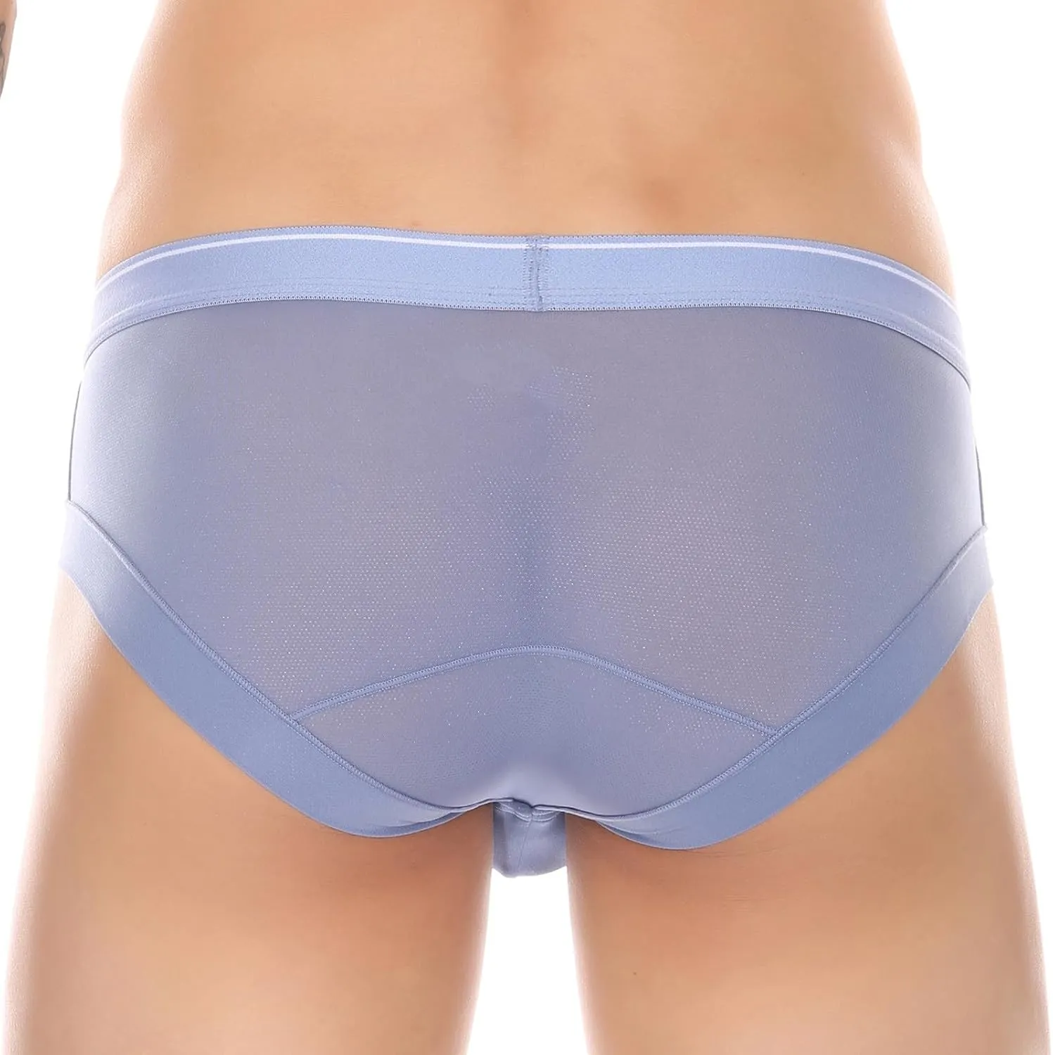 Men's Bulge Enhancing Underwear Sexy Mesh Breathable Boxer Briefs Low Rise Lingerie Stylish Sheer Bikinis Underpant