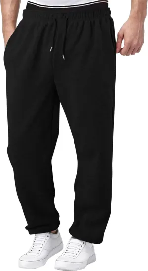 Men's Cargo Combat Work Pant Workwear Jogger Leisure Soft Sweatpants Loose Fit Open Hem Pant Long Pants