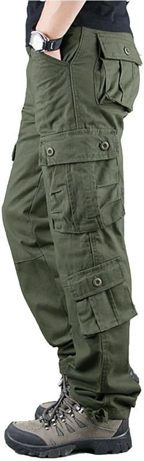 Men's Cargo Pants Jogging Work Trousers Hiking Pants Men Chino Pants Slim Fit Stretch Tight Trousers Casual Elastic