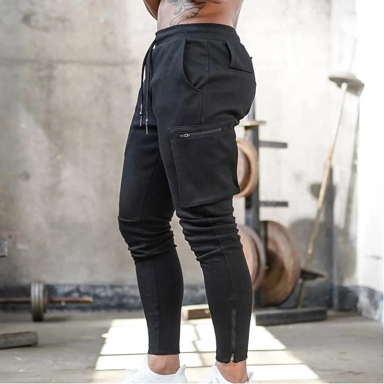 Men's Cargo Pants Sports Jogging Trousers Pockets Belt Mens Cargo Men's Slim Fit Chino Pants Regular Fit Chino Pants