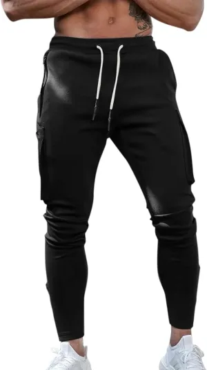 Men's Cargo Pants Sports Jogging Trousers Pockets Belt Mens Cargo Men's Slim Fit Chino Pants Regular Fit Chino Pants