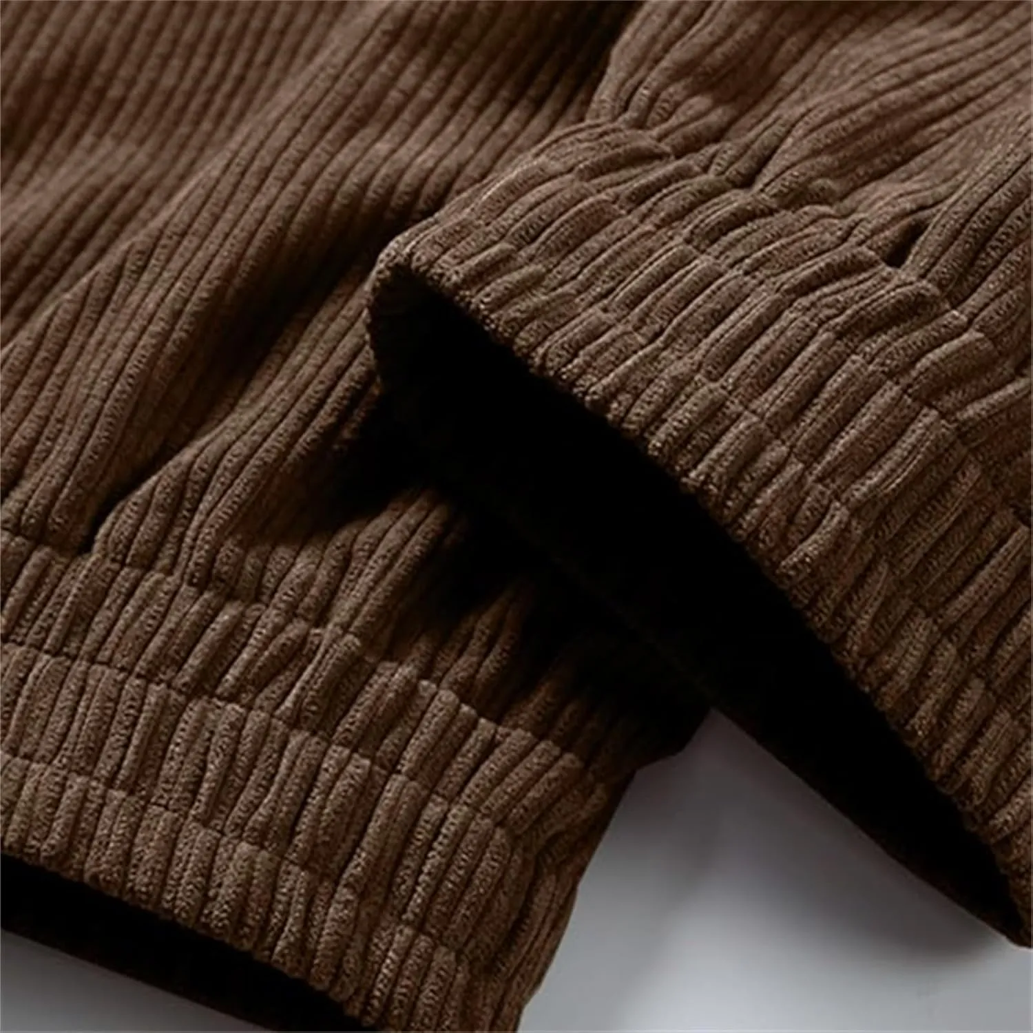 Men's Casual Corduroy Sweatpants Loose Fit Drawstring Elastic Waist Jogger Pants Baggy Sport Cargo Pants with Pockets