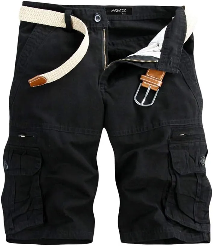 Mens Casual Outdoors Cargo Shorts Summer Shorts Loose Straight Athletic Joggers Overalls Hiking Joggers with Pockets