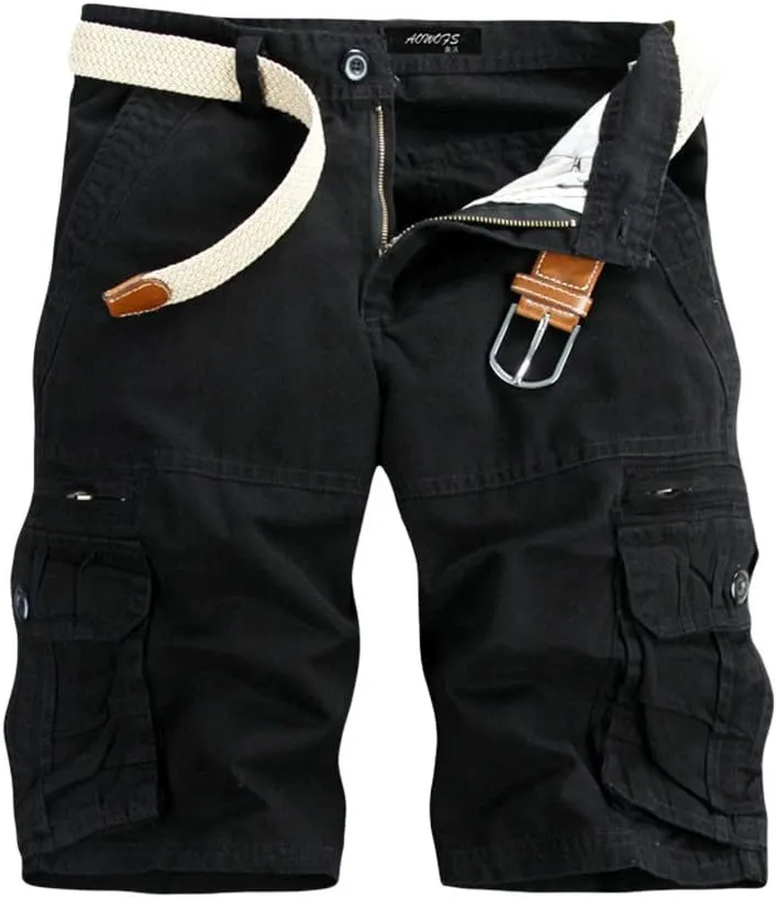 Mens Casual Outdoors Cargo Shorts Summer Shorts Loose Straight Athletic Joggers Overalls Hiking Joggers with Pockets