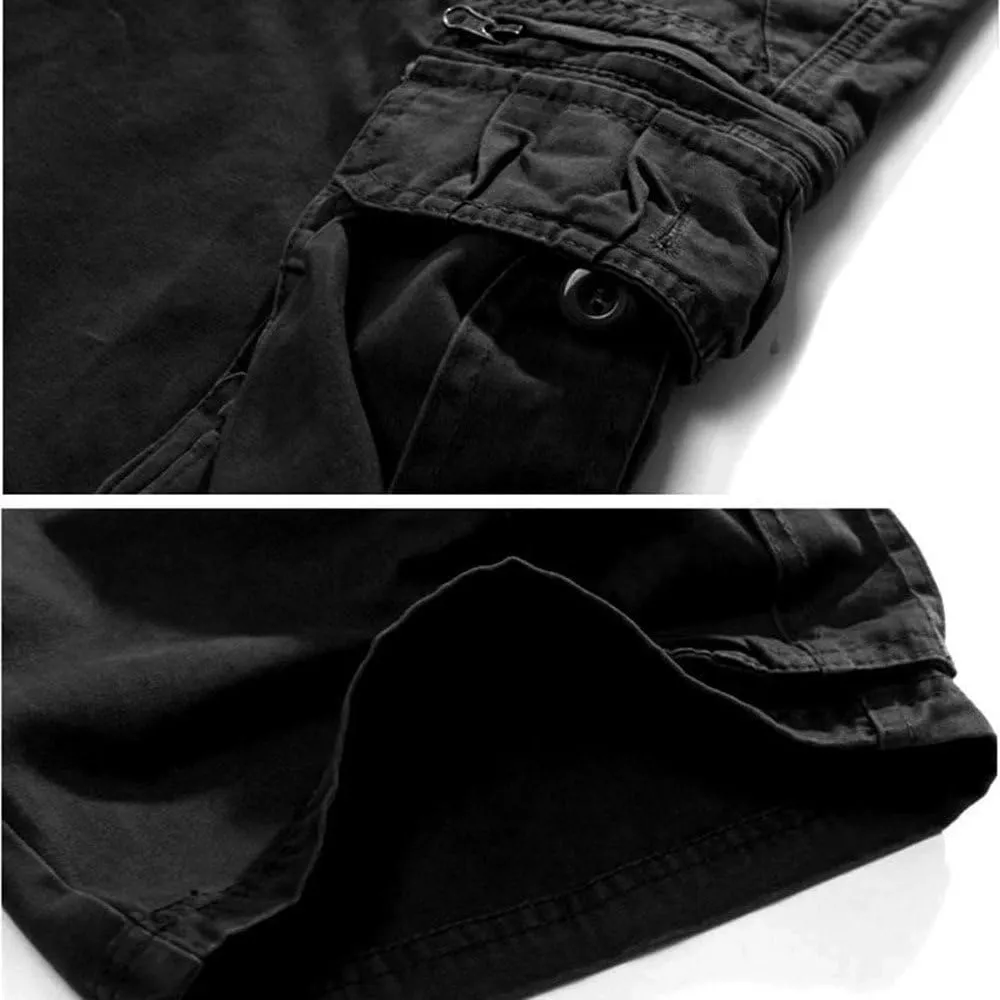 Mens Casual Outdoors Cargo Shorts Summer Shorts Loose Straight Athletic Joggers Overalls Hiking Joggers with Pockets