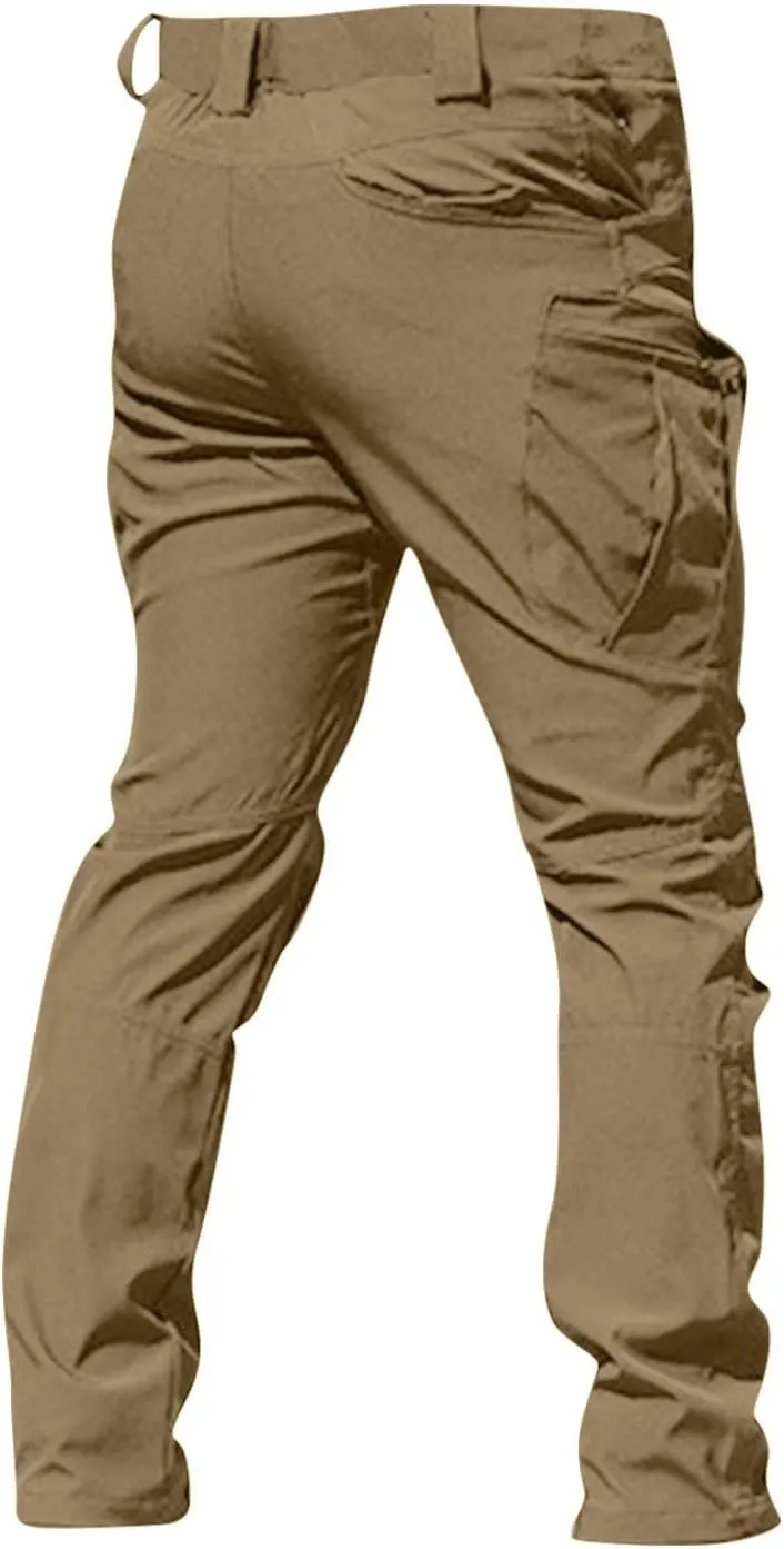 Mens Fall Fashion Hiking Tactical Pants Sweatpants Cargo Pants for Men City Special Service Pants with Pockets