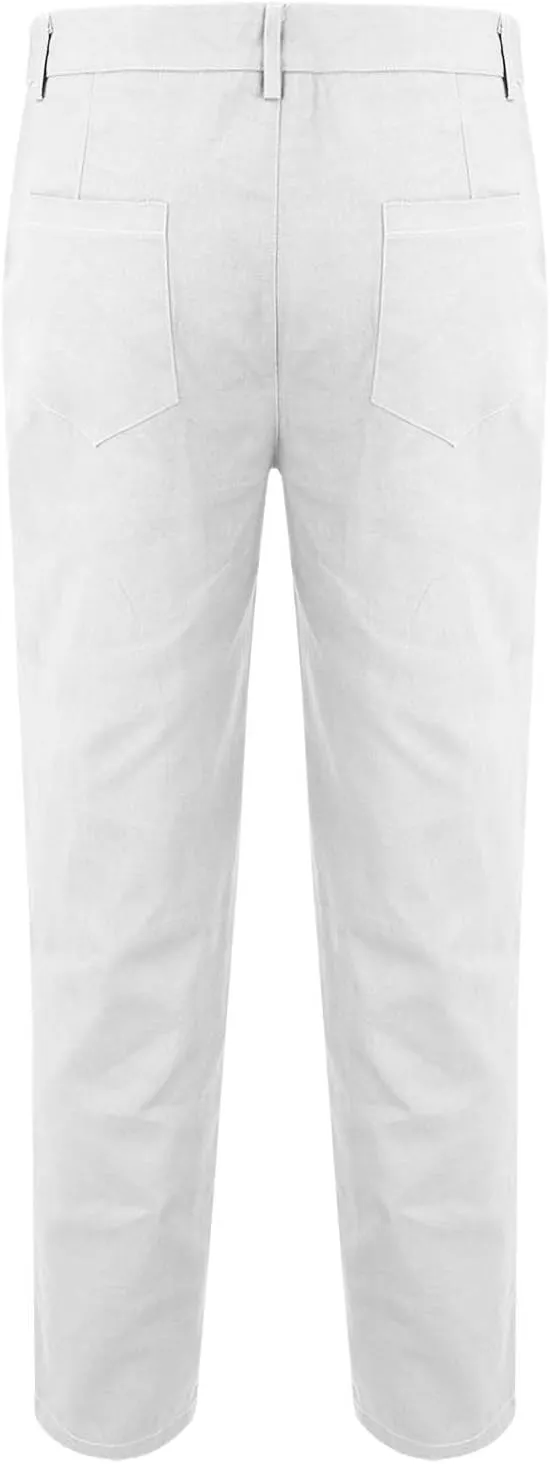 Men's Fleece Cargo Sweatpants Straight Leg Button Fly Joggers Sweatpants Loose Fit Tech Athletic Workout Gym Pants