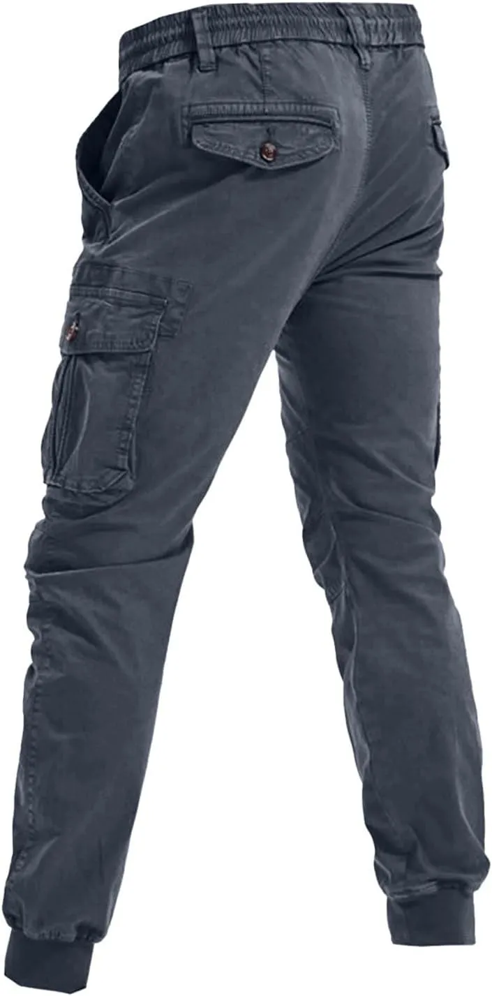 Men's Joggers Leggings Color Pants Casual Multi-Pocket Men's Trousers Tooling Solid Men's Pants Athletic Pants