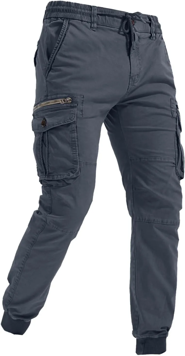Men's Joggers Leggings Color Pants Casual Multi-Pocket Men's Trousers Tooling Solid Men's Pants Athletic Pants
