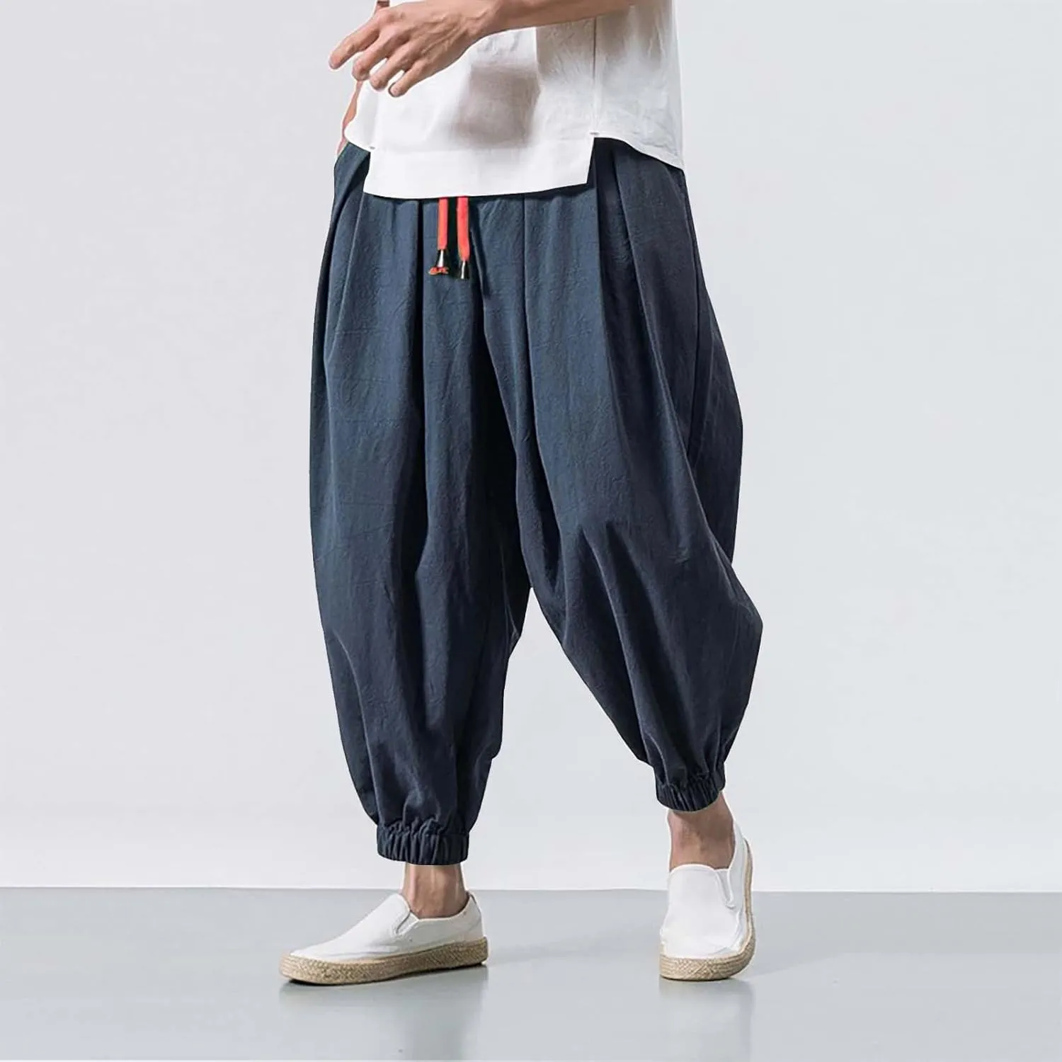 Men's Lightweight Jogging Pant Cargo Work Joggers Loose Fit Sports Casual Sweatpant Running Workout Pants