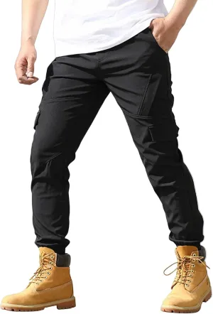 Men's Multi-Pocket Work Pants Sport Outdoor Multi-Bag Casual Fit Pants