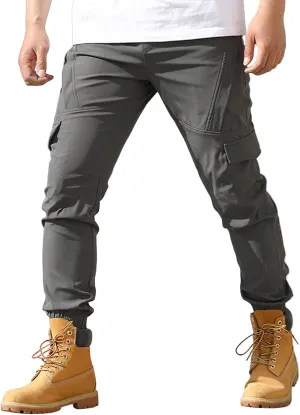 Men's Multi-Pocket Work Pants Sport Outdoor Multi-Bag Casual Fit Pants