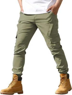 Men's Multi-Pocket Work Pants Sport Outdoor Multi-Bag Casual Fit Pants