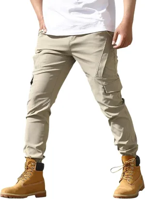 Men's Multi-Pocket Work Pants Sport Outdoor Multi-Bag Casual Fit Pants