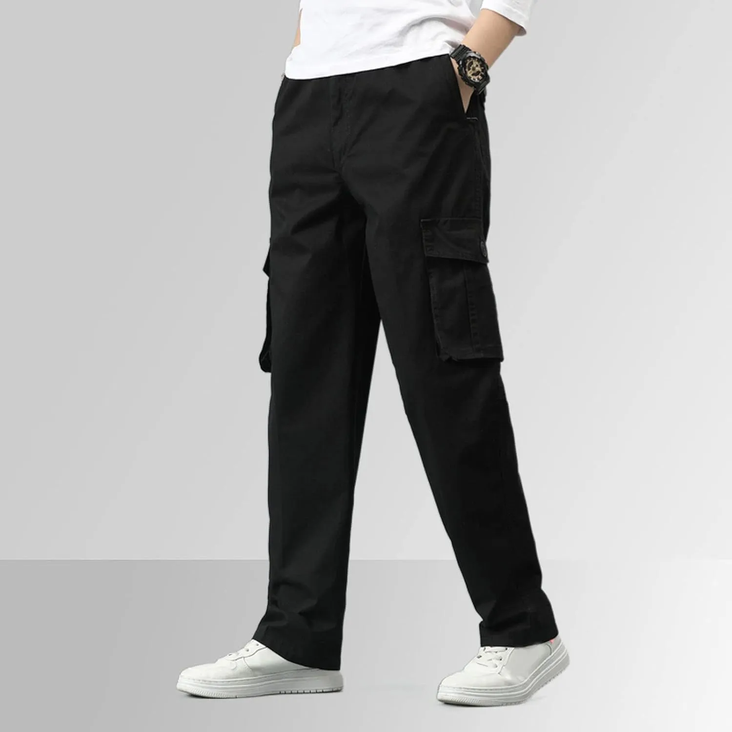 Mens Multi Pockets Cargo Pants Hiking Combat Work Outdoor Trousers Ripstop Wild Cargo Pants with Pockets