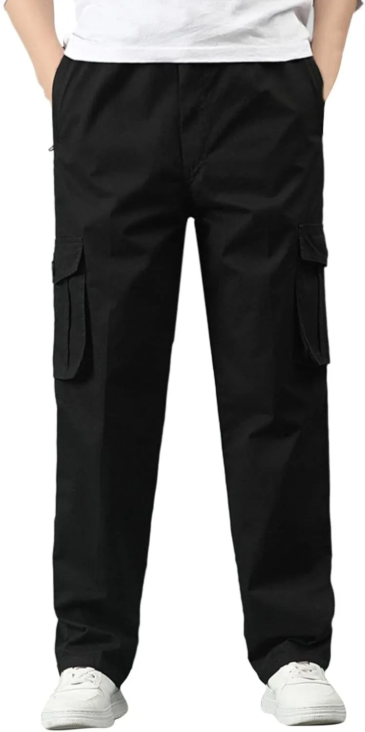 Mens Multi Pockets Cargo Pants Hiking Combat Work Outdoor Trousers Ripstop Wild Cargo Pants with Pockets