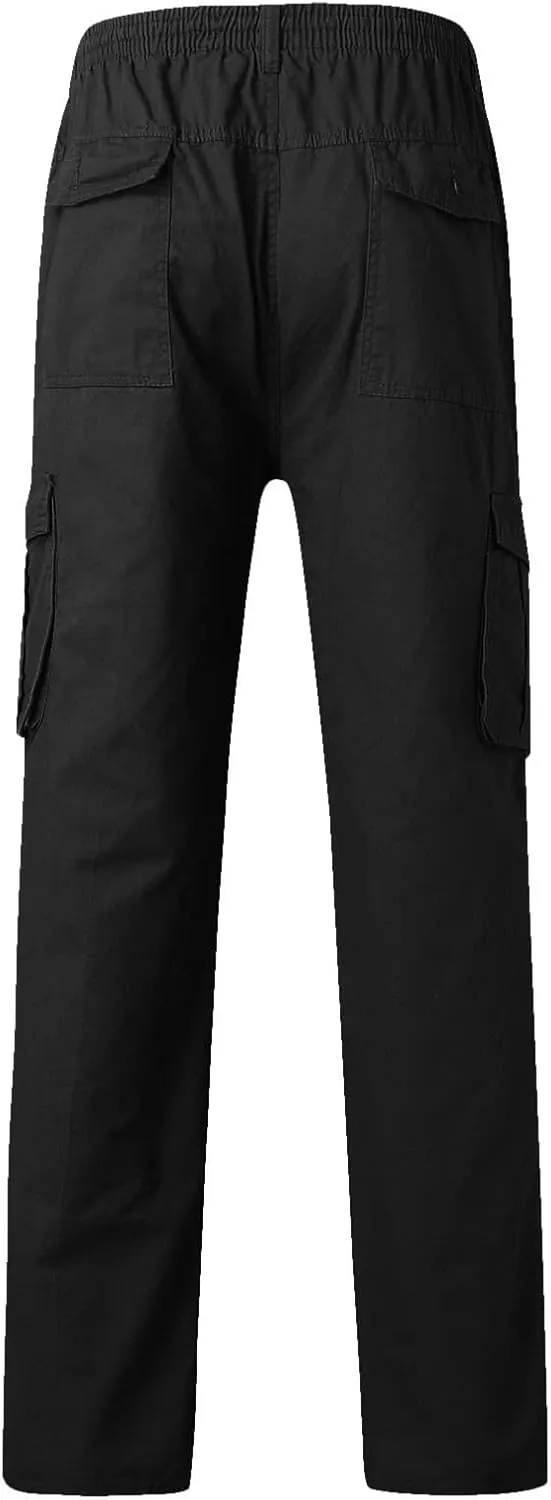 Mens Multi Pockets Cargo Pants Hiking Combat Work Outdoor Trousers Ripstop Wild Cargo Pants with Pockets