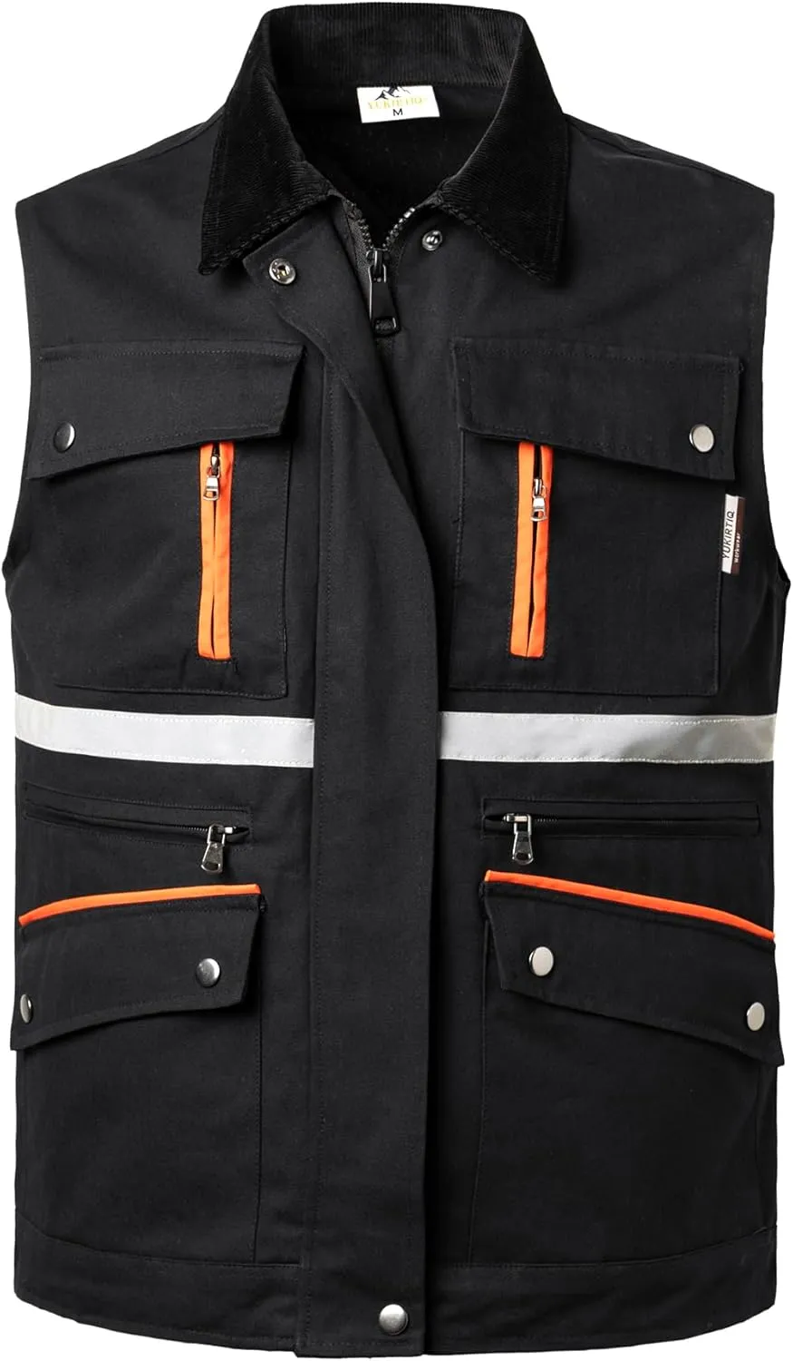 Mens Outdoor Travel Vest Reflective Summer Multi-Pockets Sleeveless Jackets Cargo Safari Fishing Vests